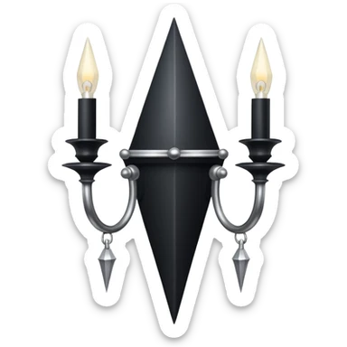 Victorian black sconce with silver spikes  sticker