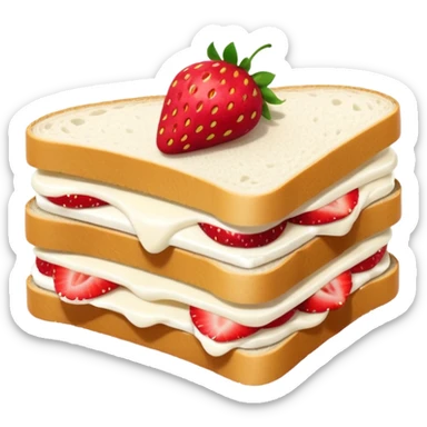 Strawberry sandwich   sticker