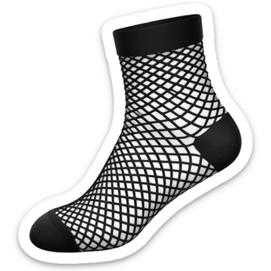 black fishnet socks sticker