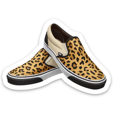 Womens Vans Slip-On Skate Shoe Leopard sticker