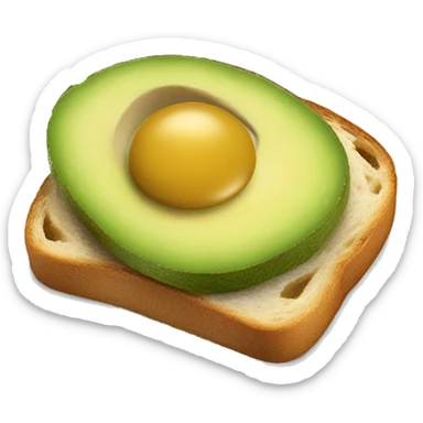 Realistic avocado toast  sticker