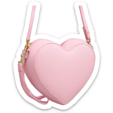 Baby pink heart shaped crossbody bag sticker