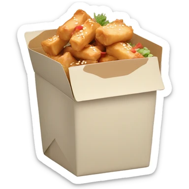 Pastel asian takeout box sticker