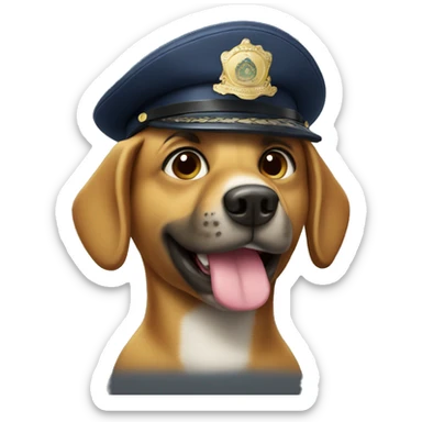 Dog policemen sticker