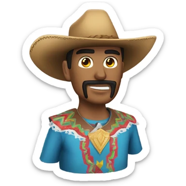 sobrero de vaquero sin cara sticker