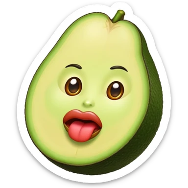 Aguacate con labios  sticker
