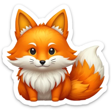 Blox fruits kitsune fruit, orange fur sticker