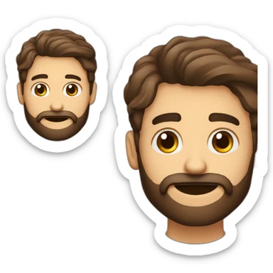 homem com barba com um copo café sticker