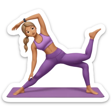 donna che fa yoga sticker