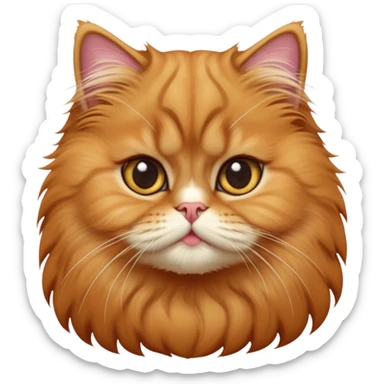 cinematic-adorable-big-eyed-fluffy-ginger-persian-cat-portrait-emoji,-head-tilted-playfully-with-a-sweet-expression,-fluffy-ginger-fur,-simplified-yet-irresistibly-cute-features-with-large,-expr sticker