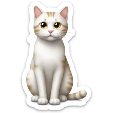 Gatto con paraorecchie sticker