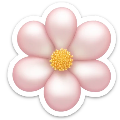 Pearl light pink flower sticker