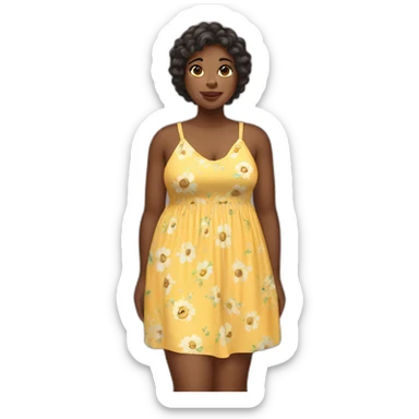Thick girl in sundress sticker
