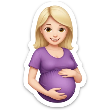 Pregnant girl sticker
