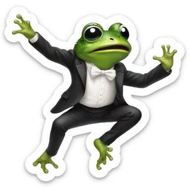 Micheal Jackson dancing frog  sticker