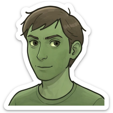 professional brown-haired man without beard sticker
