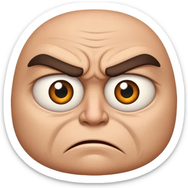 Angry Only single eye no face sticker