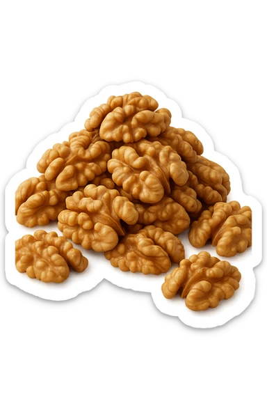 montagna di noci sbucciate, iperrealistici 4k sticker