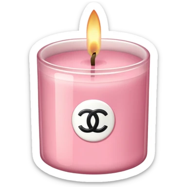 Soft pink Chanel candle sticker