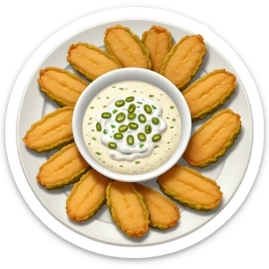 Plate of fried pickles  sticker