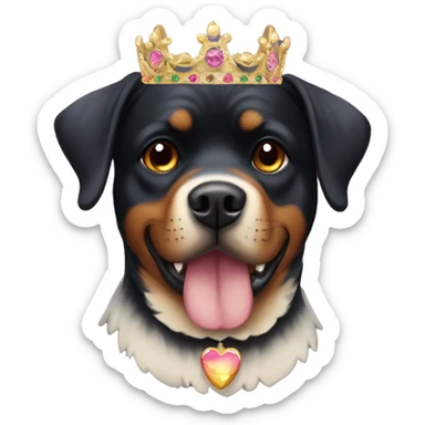 Rottweiler with a tiara  sticker