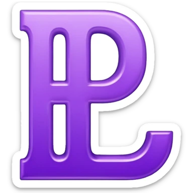 purple capital letter "I" alphabet sticker