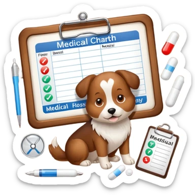 dog Medication Schedule sticker