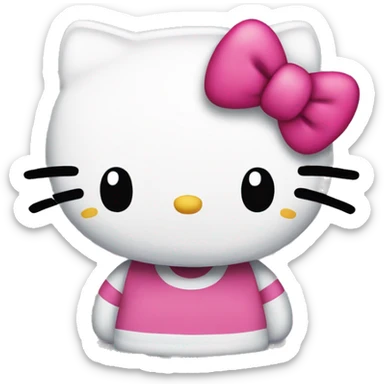 Emoji hello kitty sad 100x100 pixels sticker