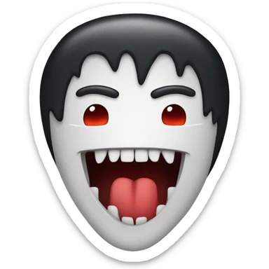 vampire teeth with lips sticker