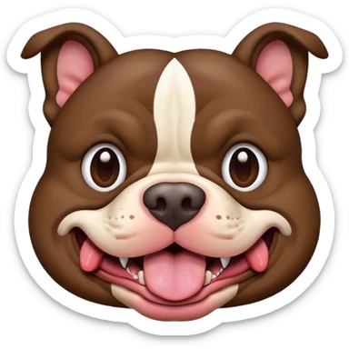 kkkiller-american-bully dark brown tongue out sticker