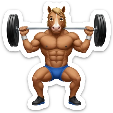 weightlifting horse sticker