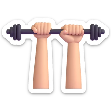 hand gripping a bar sticker