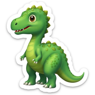  cute green color dinosaur sticker
