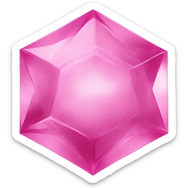 Hexagonal pink crystal sticker