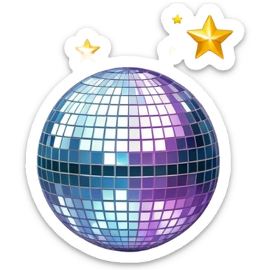 Disco ball with stars for 'Everybody' by Backstreet Boys sticker