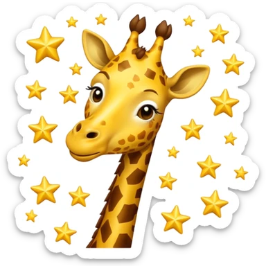 create a emoji of a drunk giraffe sticker