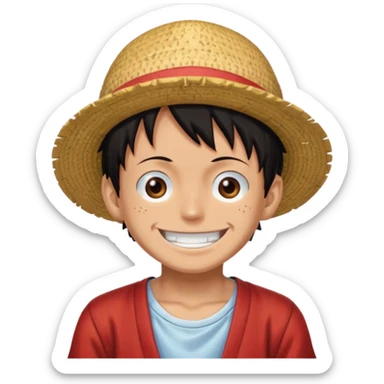 Luffy from one piece smiling  sticker