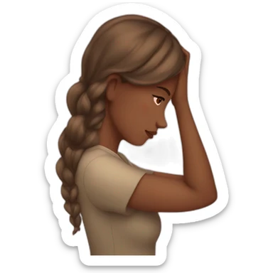 Heart broken women sticker