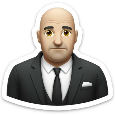 White bald big Mob Boss sticker