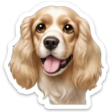 Cocker spaniel shitzu mix angel sticker