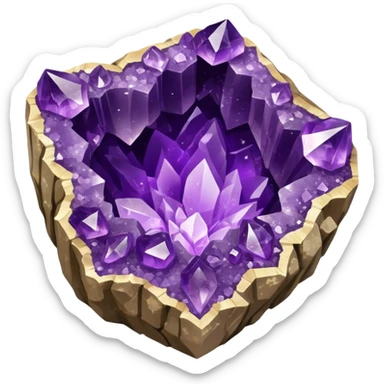 amethyst geode sticker
