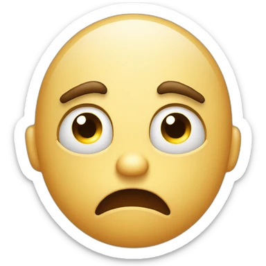 The stressed emoji depicts a frowning face with raised eyebrows and sweat droplets, conveying feelings of tension and overwhelm. sticker