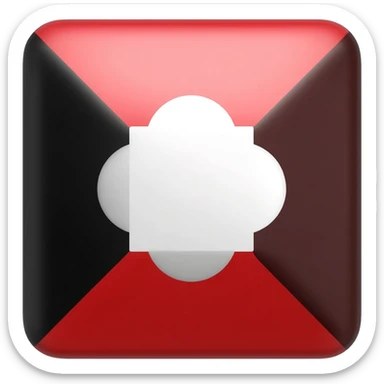 Red, White and Black Square sticker