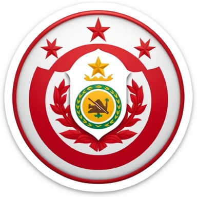 Hazme un emoji basado en el escudo del américa de cali sticker