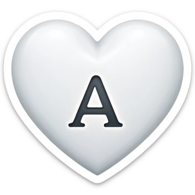 Beyaz kalp içerisininde Aharfi sticker