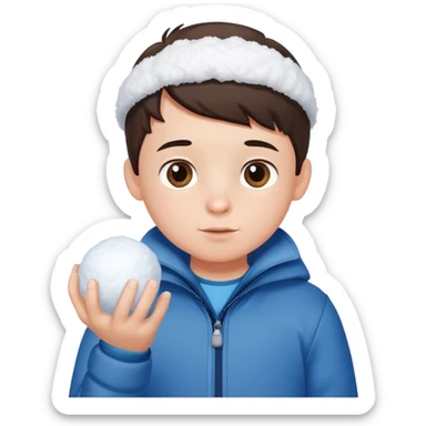 little boy with snowball











 sticker