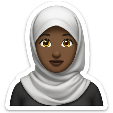 Black Chubby hijabi sticker