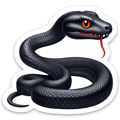 Black snake sticker