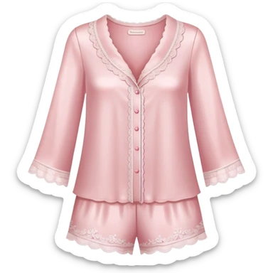 light pink coquette pajamas sticker