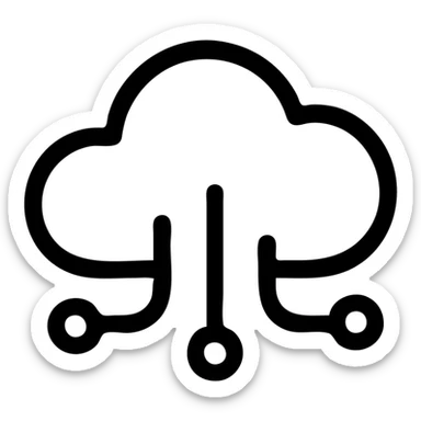 облако с 4 выступами sticker